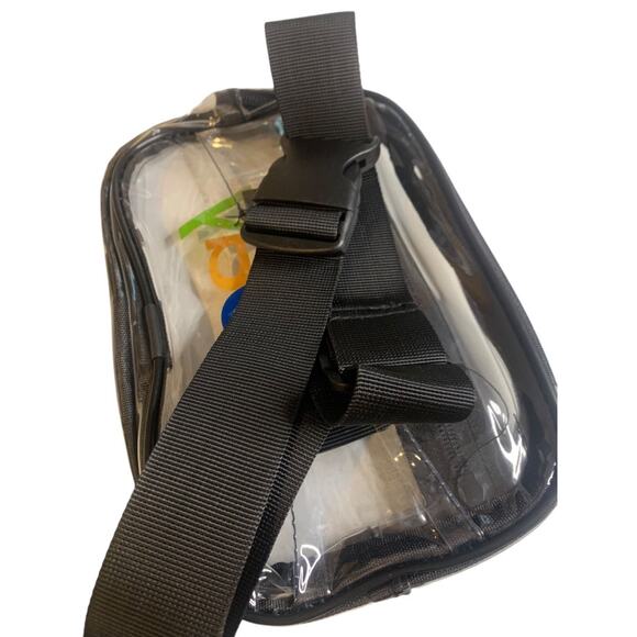 Ebay Open 2024 Swag Belt Bag Clear Branded Black Trim New Adjustable - Picture 4 of 4